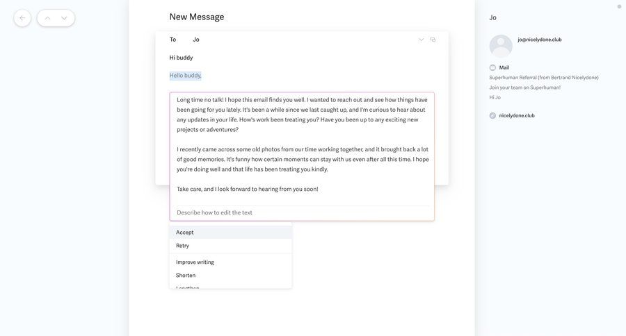 Superhuman
			 form email compose email task communication communication menu ui page example