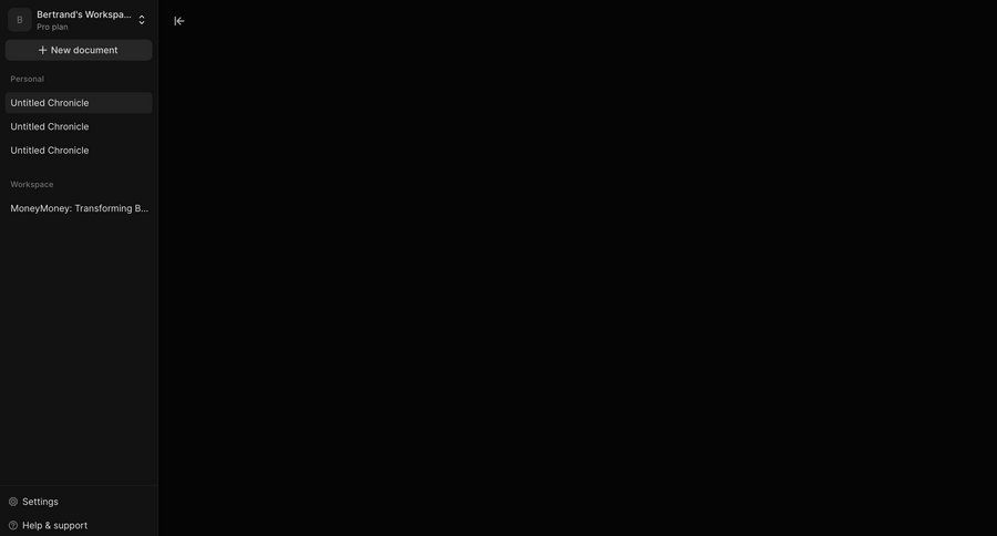 Chronicle
			 dashboard sidebar navigation onboarding account setup workspace management document management document creation document list sidebar navigation menu menu ui page example