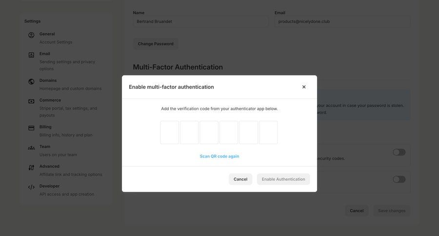 Kit
			 settings sidebar navigation account management form account setup user settings modal dialog account settings authentication user account email verification billing history sidebar security user change password security configuration ui page example