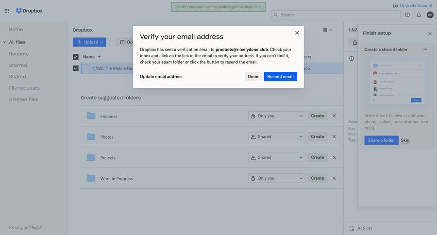 Dropbox
			         ux ui design