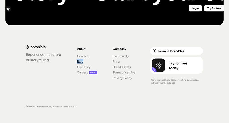 Chronicle
				company ui page example