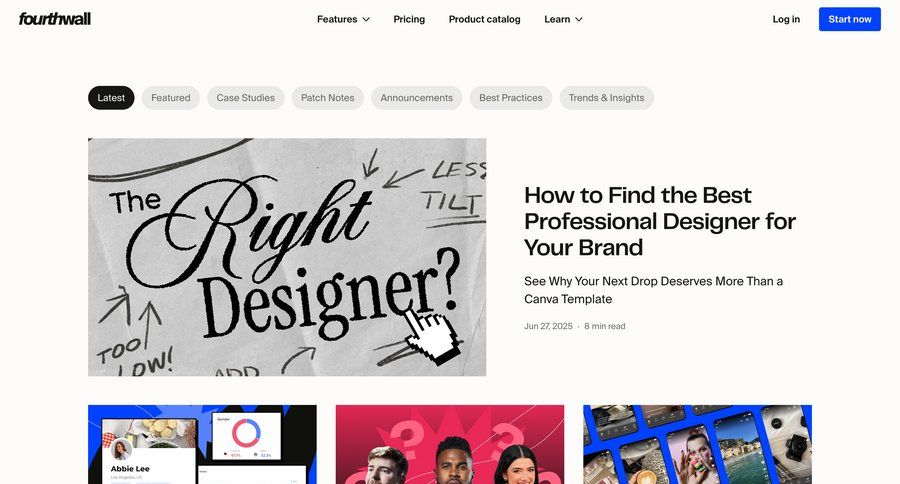 Fourthwall
				blog ui page example
