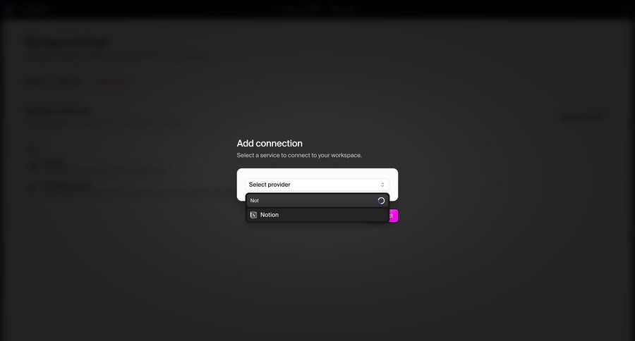 Hypermode
			 settings onboarding form workspace settings integration setup menu integration connect service ui page example