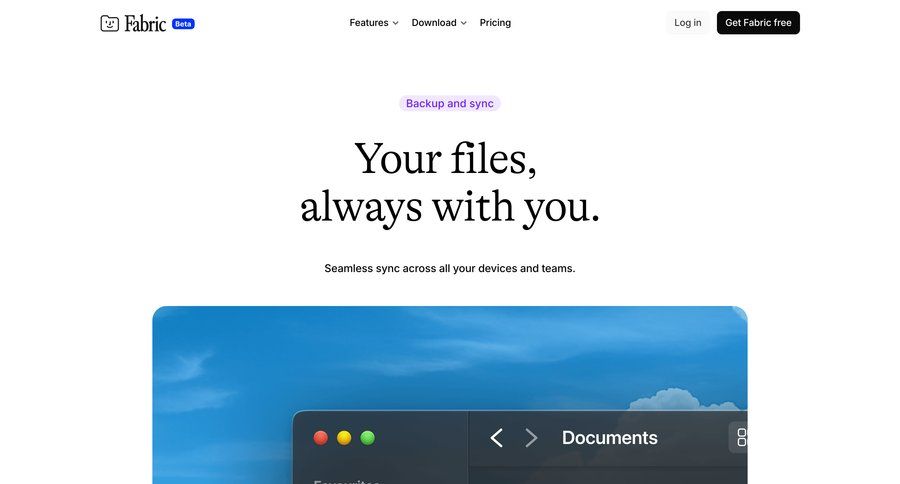 Fabric
			 team collaboration file management ui page example