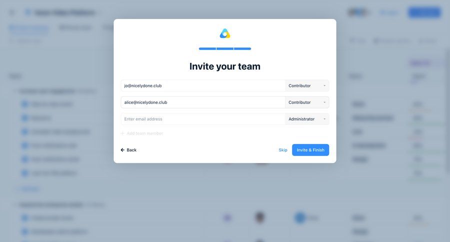 Airfocus
				onboarding page example