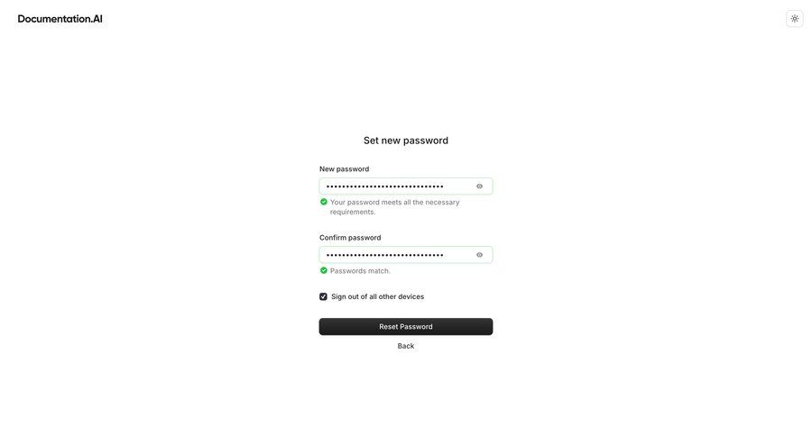 Documentation.AI
			 account management form account security authentication user account password management security confirmation message ui page example
