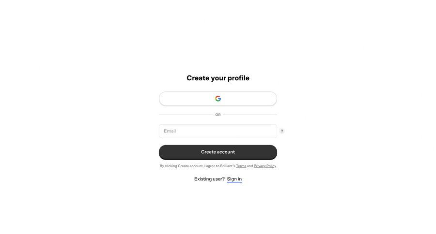 Brillant
			 onboarding form account creation ui page example