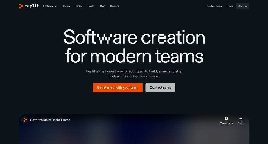 Replit
			 free tier billing history features alternatives modern version history accordion edit mode autocomplete ui page example