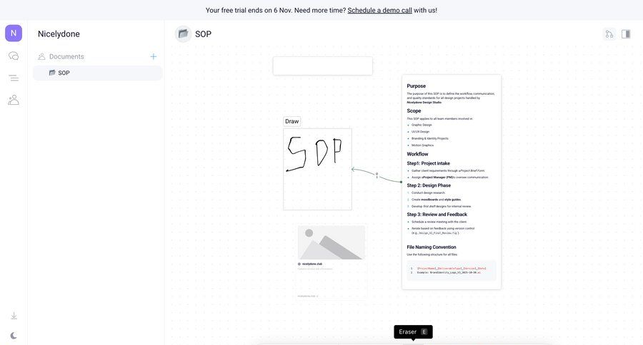 Orchestra
			 sidebar navigation workflow design document management document creation sidebar documentation ui page example