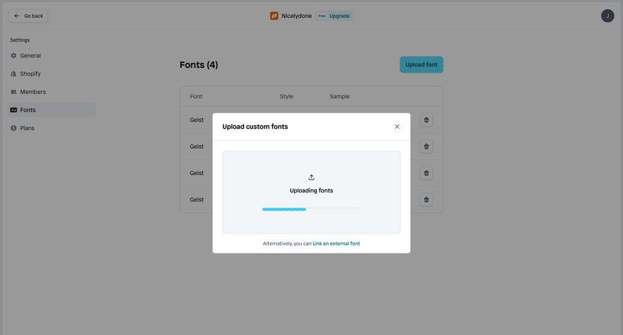 Instant
			 settings e-commerce progress indicator file upload table headers typography sidebar alternatives progress bar table ui page example