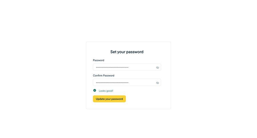Sprig
				password reset page example