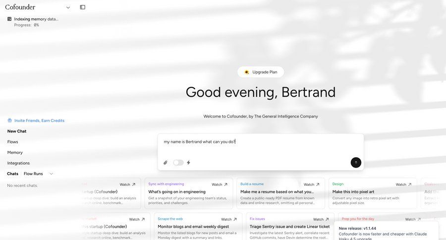 Cofounder
				home ui page example