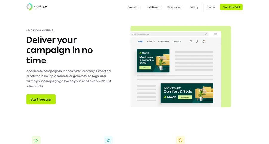 Creatopy
			 marketing automation campaign management ui page example