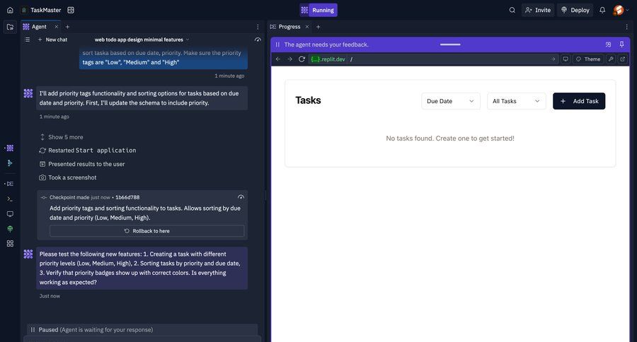 Replit
			 blank state void blank non-ideal state empty page prompt date filter version control ui page example