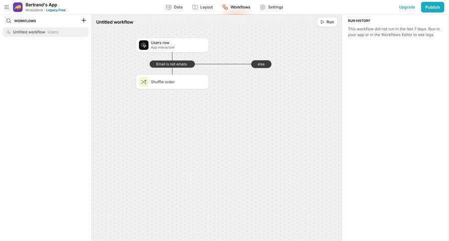 Glide
			create list content editor activity feed automation editor workflow management conditional logic workflow screen workflow editor sidebar create ui page example