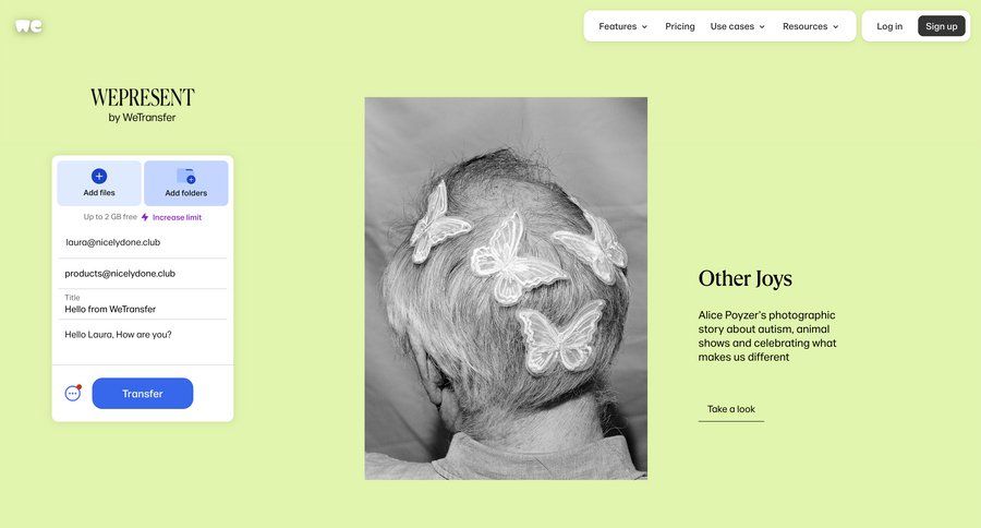 WeTransfer
			  ux ui design