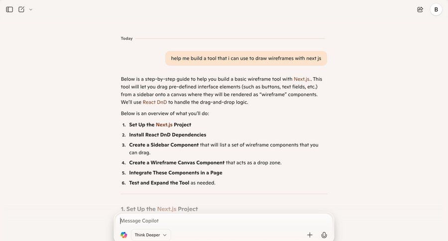 Copilot
			 drag and drop tutorial message article documentation ui page example