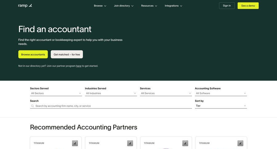 Ramp
			 free account free tier research partners not found page not found pay bill global search affiliate program search menu ui page example