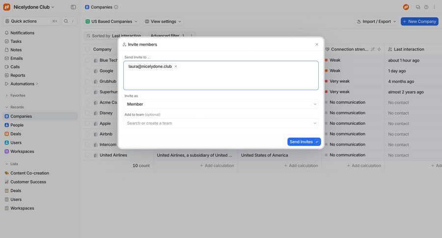 Attio
			 team collaboration account management form ui page example