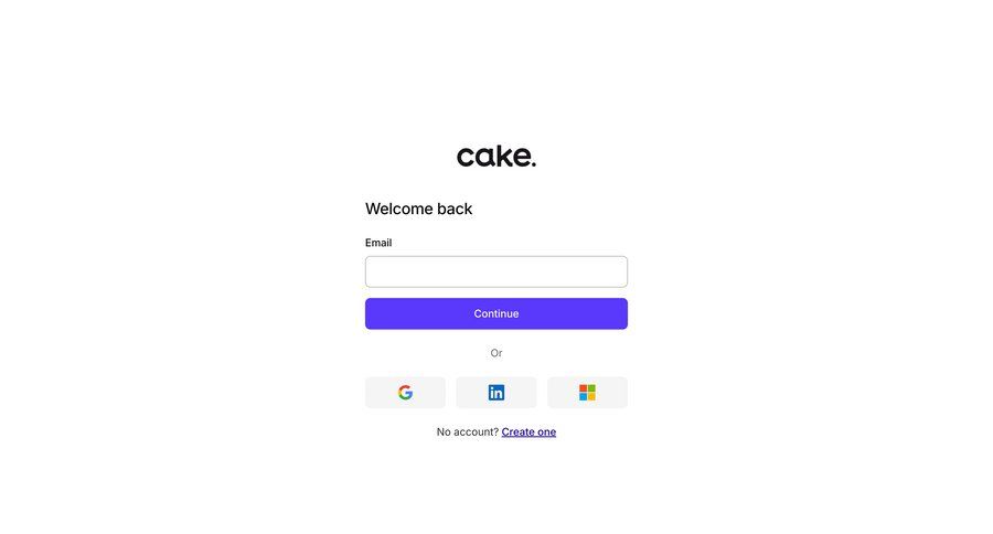 Cake
				signin ui page example