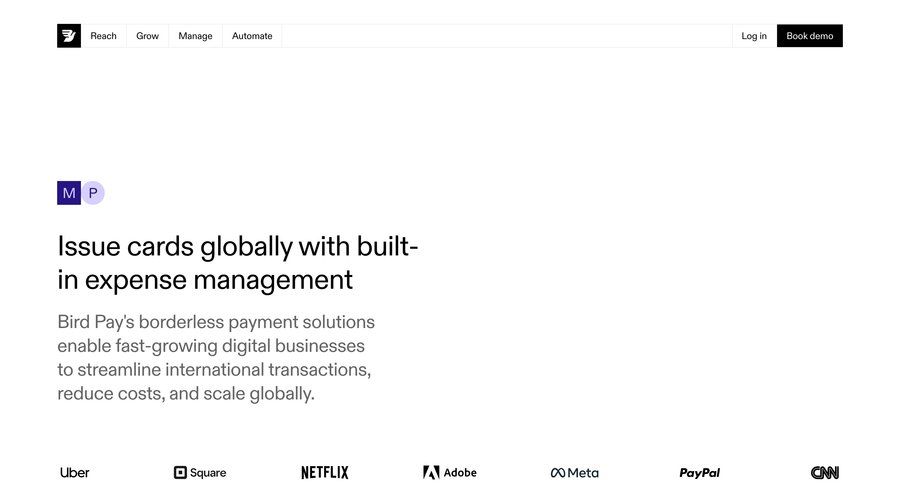 Bird
			 expense management payment processing ui page example