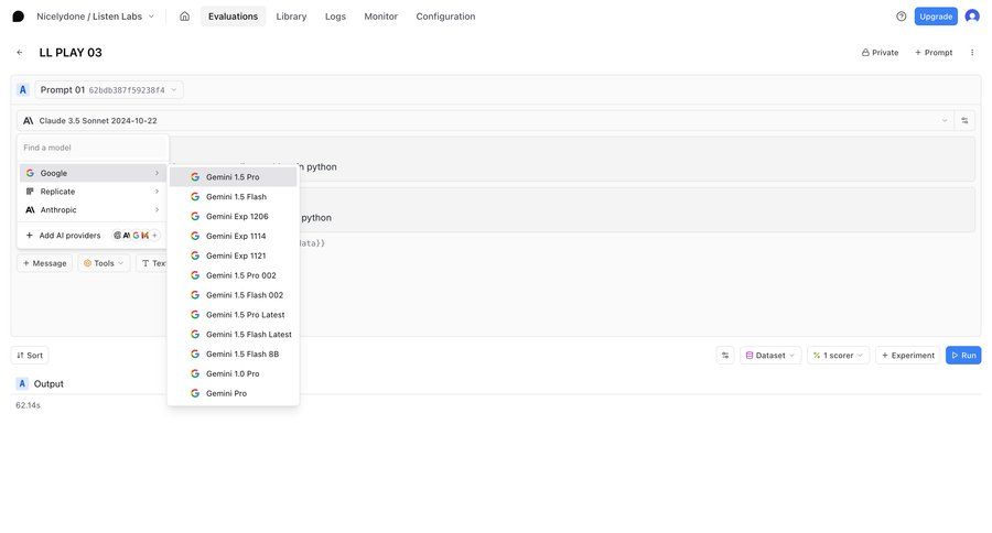 Braintrust
			 artificial intelligence machine learning call intelligence menu ui page example