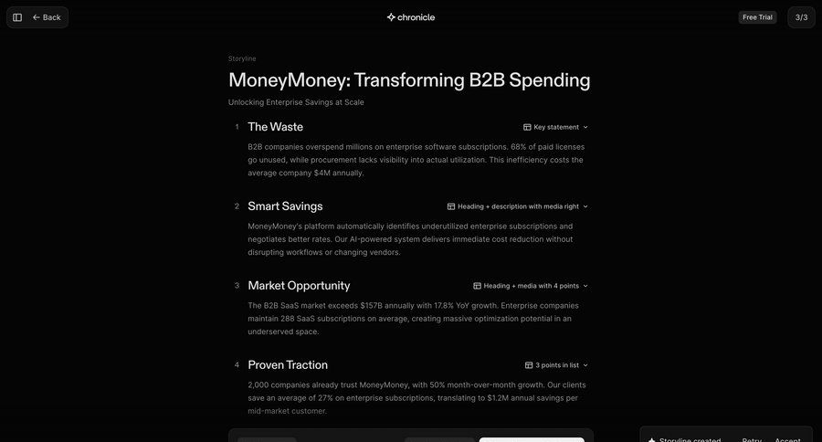 Chronicle
			 onboarding finance retry enterprise ui page example