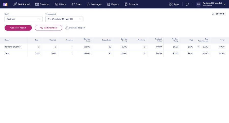 Mangomint
			 finance data display financial reporting table download report ui page example