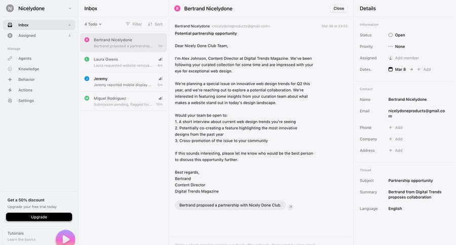 Lemni
			 sidebar navigation email management email inbox task communication call intelligence sidebar lists product details information page item details communication ui page example