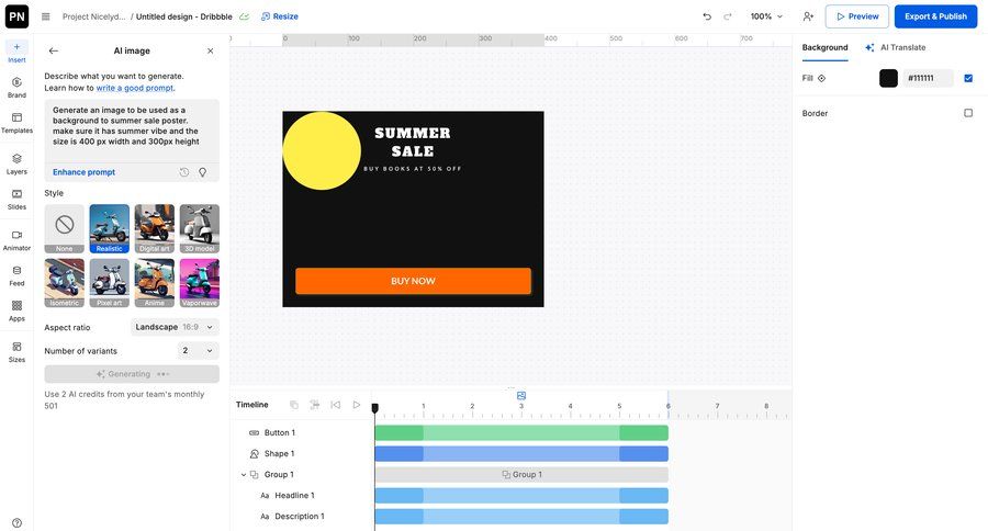 Creatopy
			 design sidebar generate ui page example