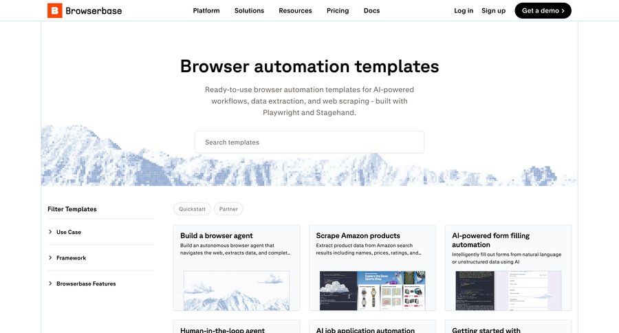 Browserbase
				product page ui page example