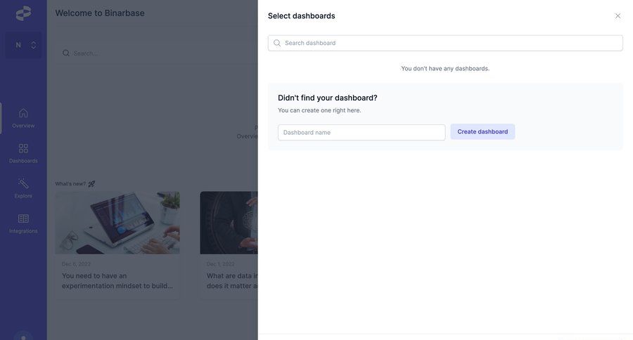 BinarBase
			empty state create popover dashboard form data analytics empty state message data visualization ui page example