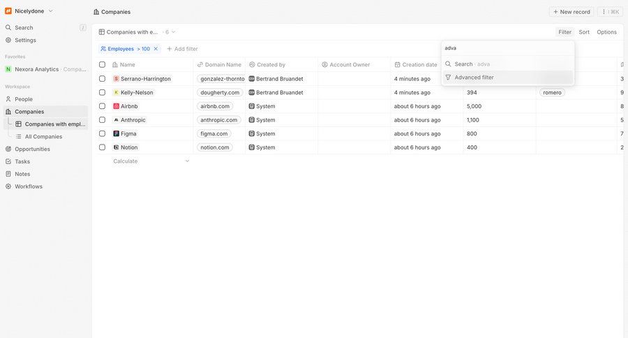 Twenty
			list search filters table data management sidebar navigation grid data display table ui page example
