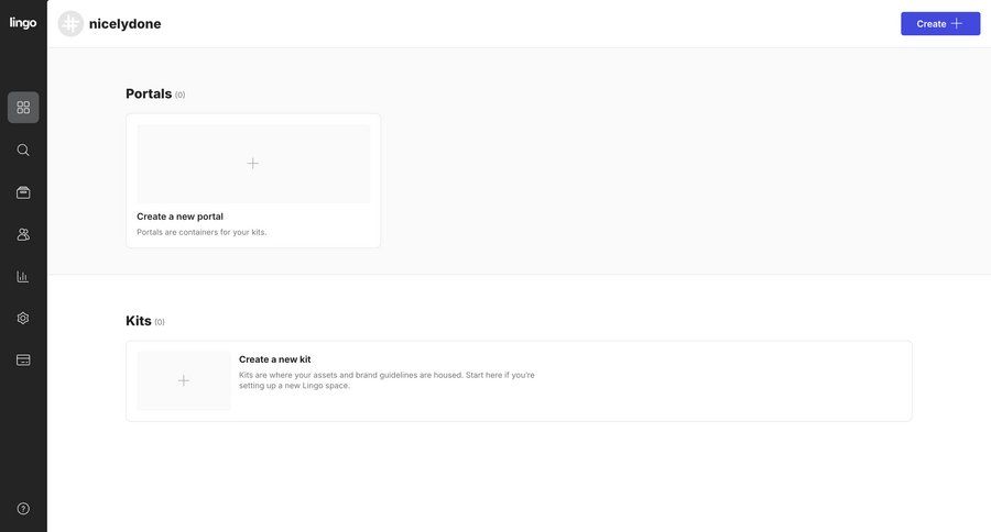 Lingo
				empty state ui page example