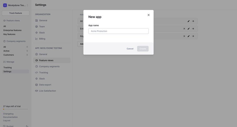 Bucket
			 modal screen configuration settings sidebar navigation form modal dialog application management cancel action sidebar setup enterprise settings organization settings ui page example