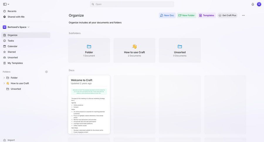 Craft
			 document management knowledge base ui page example