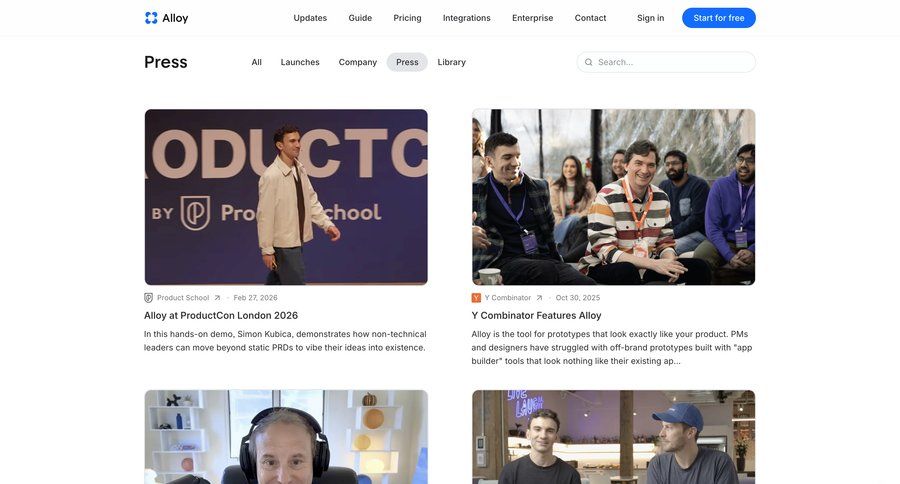 Alloy
				press ui page example