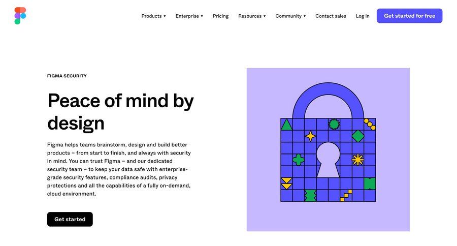 Figma
			 security affiliate program version history enterprise security cloud security ui page example