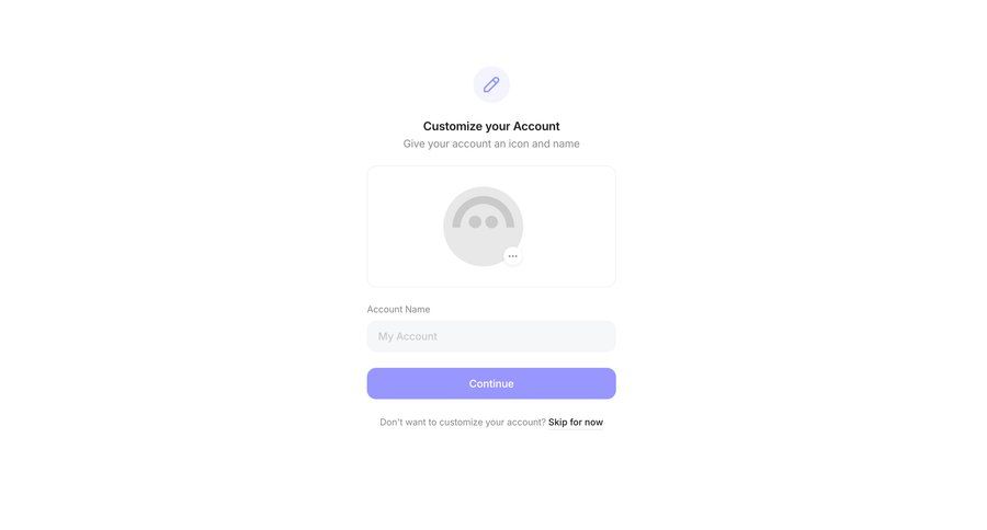 Family
			 account setup avatar upload ui page example