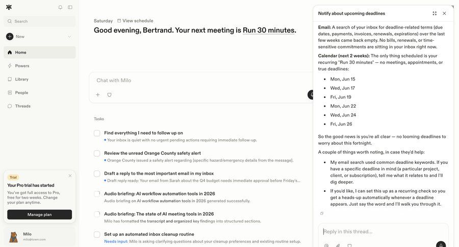 Town
			notification home list landing page billing task management conversational ui ui page example
