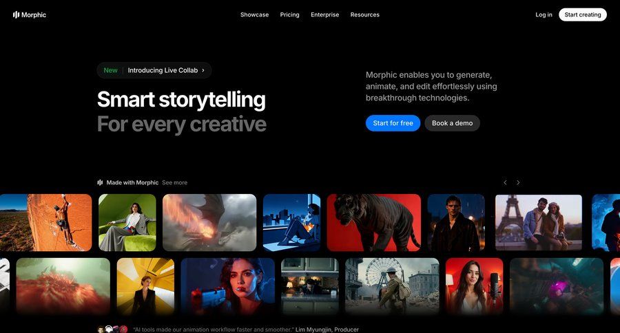 Morphic
				landing page ui page example