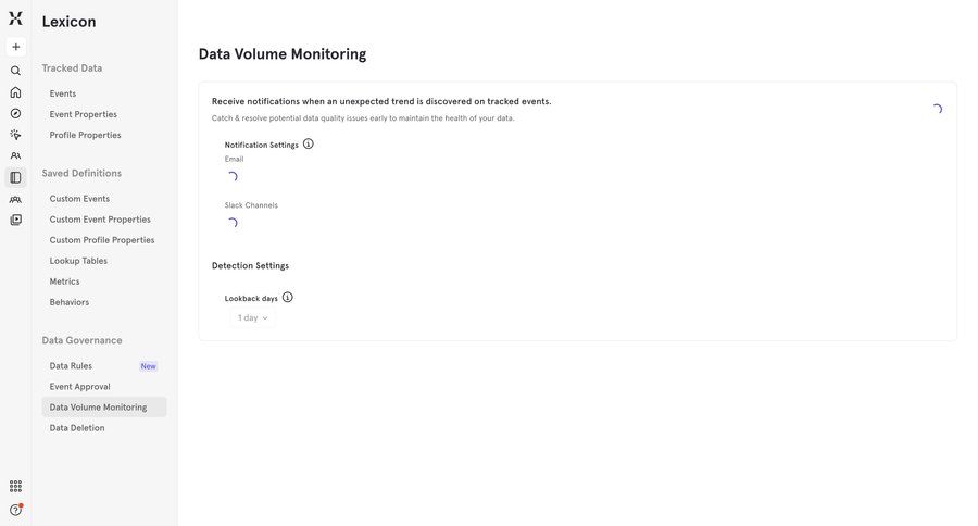 Mixpanel
				settings ui page example