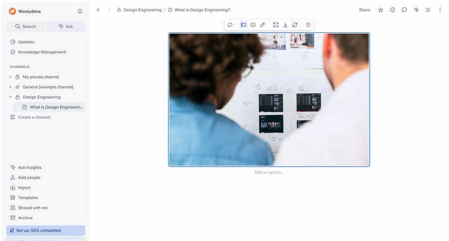 Slite
			 collaboration document editing knowledge management navigation menu menu ui page example