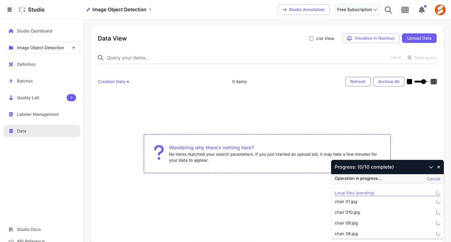 Scale
			 data management artificial intelligence progress indicator file upload progress tracking upload file progress bar ui page example