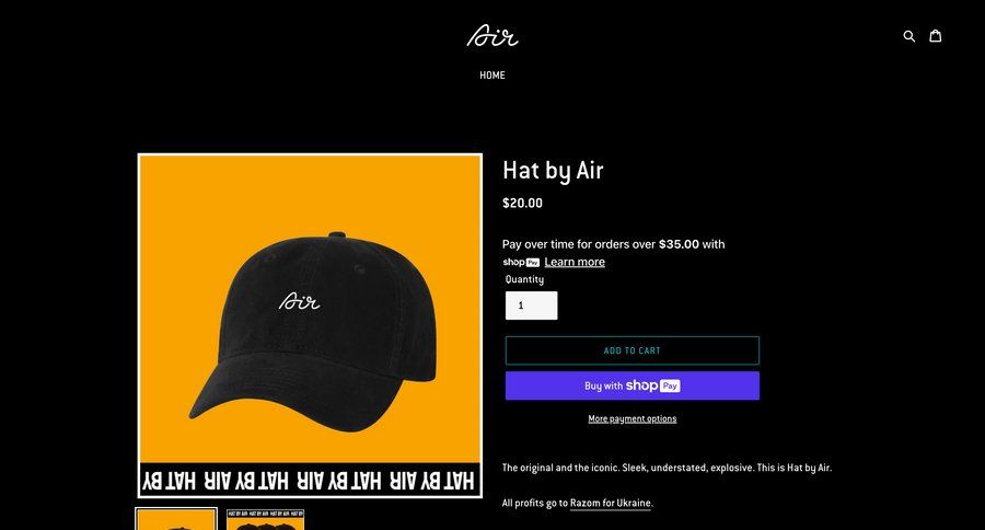 Air
				shopping cart ui page example