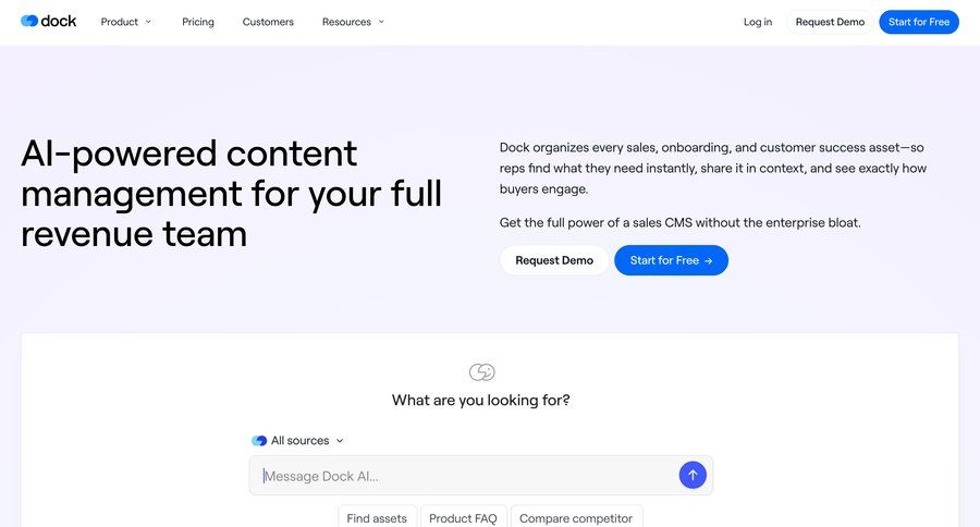 Dock
			 content management system ui page example