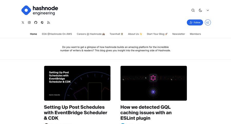 Hashnode
			 editorial blog post news article article feature article version control news feed ui page example