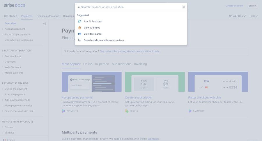 Stripe
			 upgrade modal modal finance payment method checkout screen cards ui check out connect service command k ui page example
