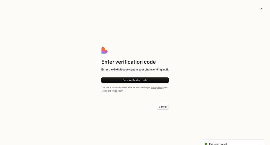Lovable
			 confirmation account security authentication security modern toast notification confirmation message ui page example