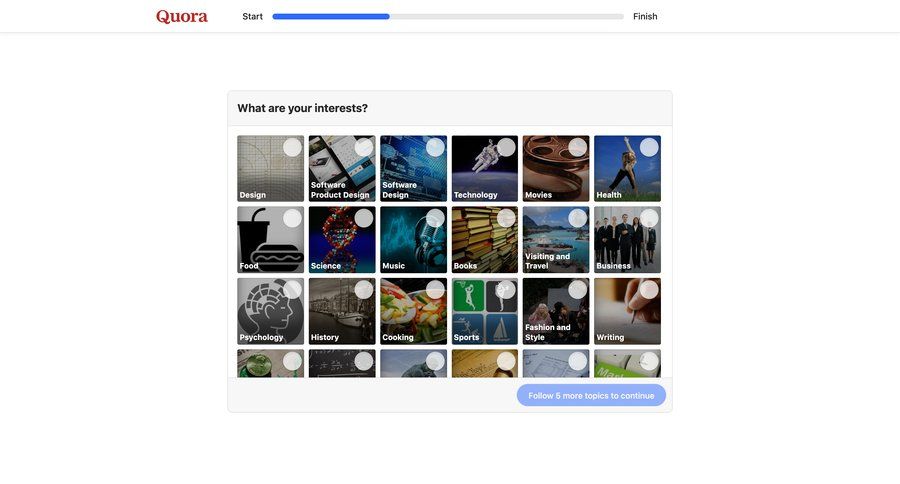 Quora screen example